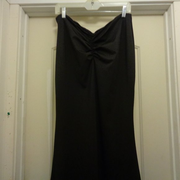 JAZZ AESTHETIC UNEMLELE STRETCHY BLK STRAPLESS GOWN DRESS W GATHERE BODI… - Picture 3 of 7